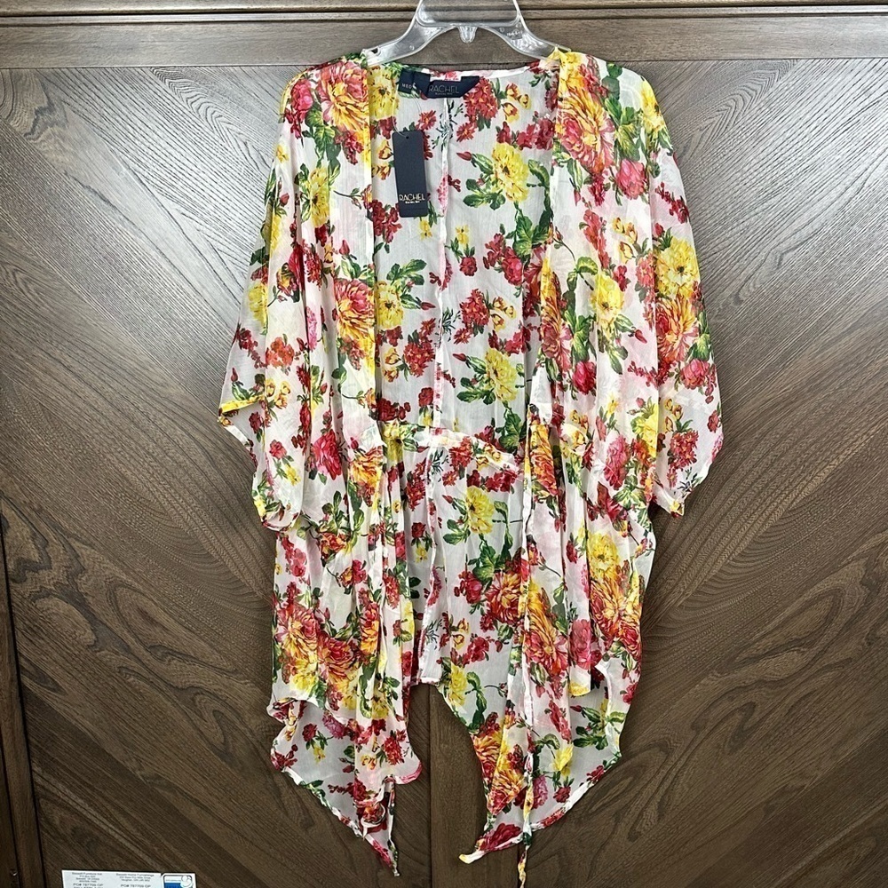 Rachel Roy Blossom Print Cover-Up Poncho Size M